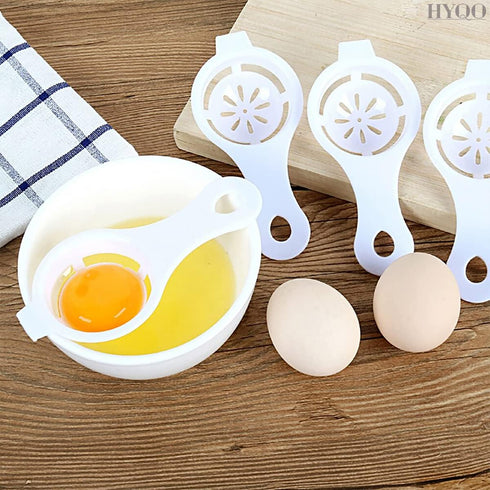 3 2.36" 4.96" Pcs Egg Separator for Raw Eggs - Egg Yolk Separator Tool with Hang-On Bowl Design for Less Mess, ABS