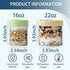 22oz 16 oz (8PCS) Overnight Oats Containers with Lids, & Glass Jars with Airtight Lids, Wide Mouth Overnight Oats Jar