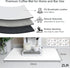 Coffee Mat - 12" x 20" Middle Absorbent Kitchen Drying Mat for Dishes - Easy to Clean Coffee Bar Mat for Countertop, Coffee Maker, Espresso Machine - Milk White by ZLR