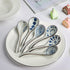 Ceramic Soup Spoons Set of 6, Long Handle Japanese Ramen Spoon for Dumpling, Noodles, Miso, Chinese Wonton