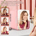 Mini Fridge for Bedroom, Skincare Fridge with Dimmable LED Light Mirror, 4L Makeup Mini Fridge, Pink