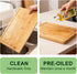 17x12x1 Inch Bamboo Cutting Board for Kitchen, Thickened Chopping Board with Juice Groove & Handles, Large Double Sided