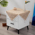 Faux Linen Small Square Tablecloth Flaxen Textured Farmhouse Fabric Table Cloth Heavy