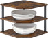 Wooden 3-Tier Corner Shelf, Kitchen Countertop Dish & Bread Organizer Counter Stand