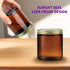 12 Pack 8 Oz Amber Glass Jars with Lids, Small Canning Jars for Food Storage, Spices, Homemade Cosmetics