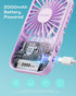 Otlonpe Mini Portable Handheld Fan, Slim Rechargeable Fan with Foldable Stand, 3 Speeds for Travel, Small Pocket Fan