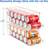 2 Pack Puricon Soda Can Organizer Dispenser for Refrigerator, Plastic Canned Food Pop Beverage Container Holder Storage