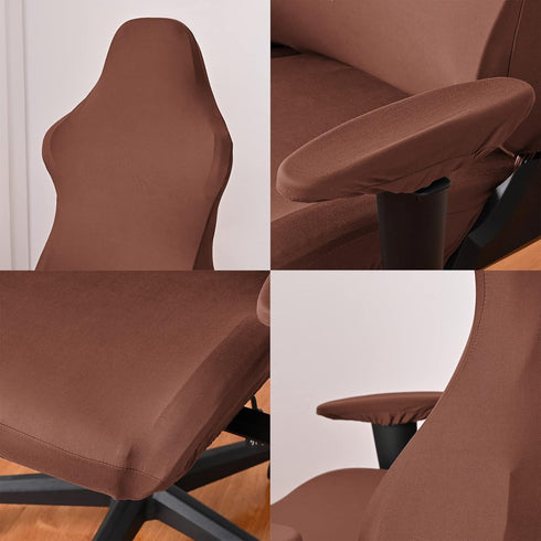 Gaming Chair Covers Slipcovers with Armrest Covers, Stretch Game Computer Office Desk Chair Protector, Soft Polyester