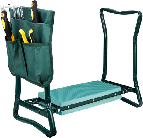 HomGarden Upgraded Folding Garden Kneeler Seat Bench Stool w/Thicken & Widen Soft
