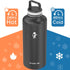 Insulated Water Bottle 87 oz with Straw, Coolflask 2/3 Gallon Stainless Steel Metal, 3 Lids Large Water Jug for Sports