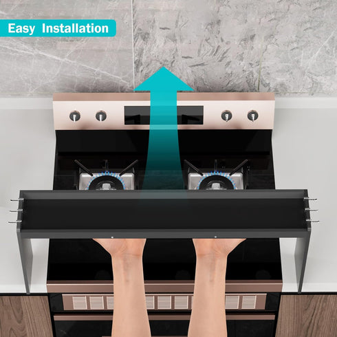 NKM 32.5inch counter bamboo spice rack,stove top shelf,over the stove shelf for back of stove,kitchen shelf for spice