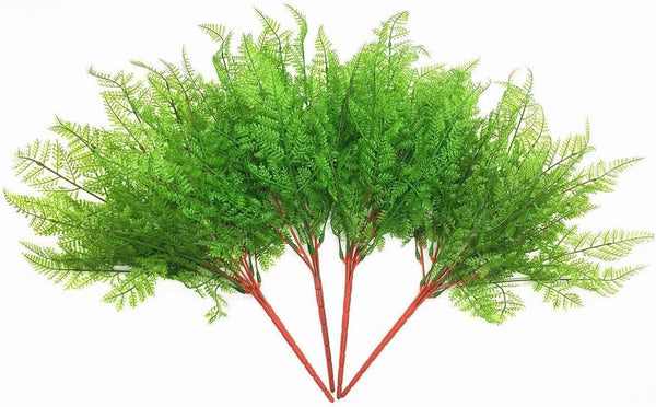 CATTREE Artificial Shrubs Bushes - Plastic Fern Leaves Persian Grass Fake Plants for Wedding Indoor Outdoor Decoration