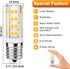 E17 LED Bulb Dimmable 5W, 40W Incandescent Equivalent, Fits Whirlpool Maytag GE Kenmore LG Microwave, 2-Pack