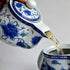 Blue White Peony Flower Teapot, 500ml Porcelain Kettle with Stainless Infuser (Mudan Flower)