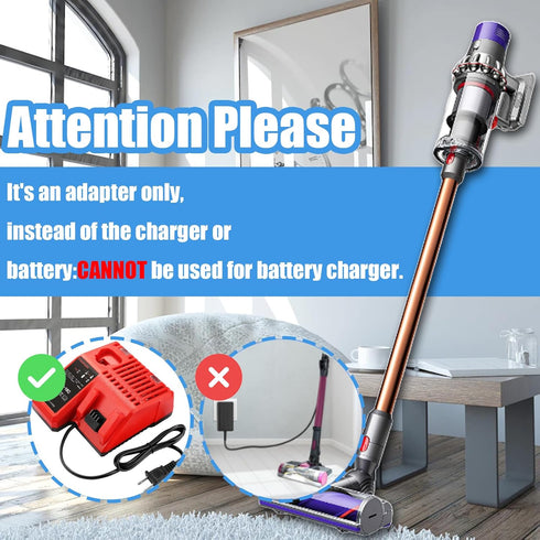 V10 Adapter for Dyson SV12, Compatible with Milwaukee 18V M18 Battery for Dyson V10 Vacuum Cleaners