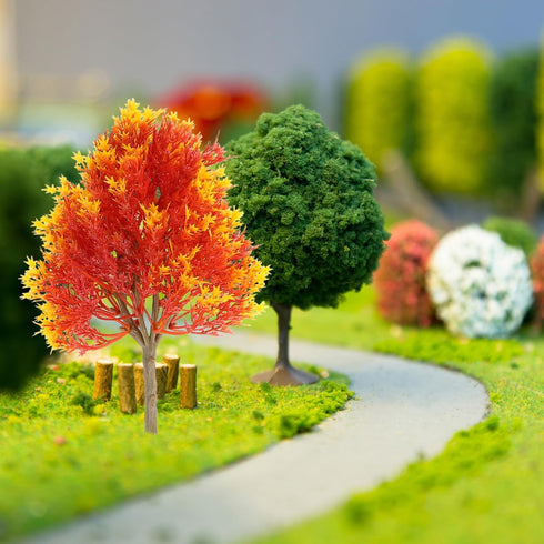 SUPVOX Mini Maple Tree Plant, Artificial Maple Tree Plastic Model, Miniature Figurine, 4pcs for Fairy Garden