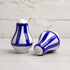 City to Cottage Ceramic Salt and Pepper Set - Handcrafted Navy Blue Stripe Shakers for Home, Restaurants, Weddings