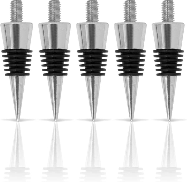 Classic Chrome Style Bottle Stopper, 3/8" x 16 tpi Threaded Post for Attaching Hand Made or Lathe Turned Handles, 5