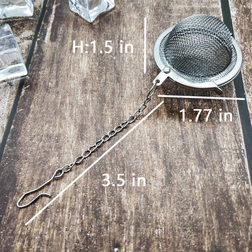 GOLF 2Pcs Tea Steeper, Mesh Tea Infuser Premium Tea Filter Tea Interval Diffuser with Extended Chain Hook for Brew