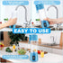 Portable Personal Blender for Shakes and Smoothies, USB Rechargeable Mini Juicer, 380ML Travel Bottles (Blue)