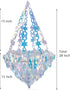 Frozen Hanging Decorations Iridescent Chandelier Shaped Foil Ceiling Hanging Ornament for Bridal Shower Wedding