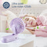 Handheld Mini Fan, 3 in 1 Portable Fan with USB Rechargeable, 3000mAh Battery, 180° Foldable with 5 Speed Wind (Purple)