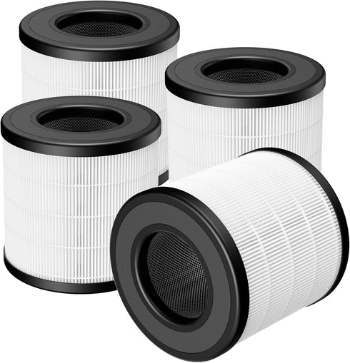 PU-P05/AC201B True HEPA Replacement Filter for FULMINARE PU-P05 and Purivortex AC201B Air Purifiers, 4-Pack