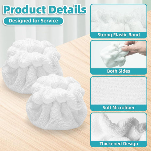 LOVECO Small Microfiber Bonnets (Triangle) Compatible with Dupray Steam Cleaner, McCulloch, awasky, etc, Reusable