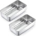 TeamFar Loaf Pans for Baking Bread - 9 × 5 Inch Stainless Steel Pans for Homemade Brownies, Set of 2, Healthy & Sturdy,
