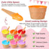32 Pack 8 Summer Reusable Plastic Ice Cream Bowls and Spoons Candy Colors Ice Cream Cups Ice Cream Party Decorations
