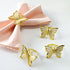 Butterfly Napkin Ring Set of 6, Metal Napkin Rings for Dinner Table Decor - Wedding Birthday Valentine's Day