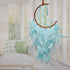 Dremisland Moon Dream Catcher - Handmade Feather Wall Hanging Ornament with Fairy Lights for Kids Bedroom Decor
