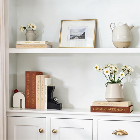 Set 3 JARLINK Aesthetic Decorative Books, of Linen Faux Books for Coffee Table, Bookshelf or Mantle Decor, Stylish Book