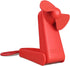 O2COOL Personal Battery Pocket Fan - Carabiner Clip, Flip Down Stand, Quiet Foam Blades - Red