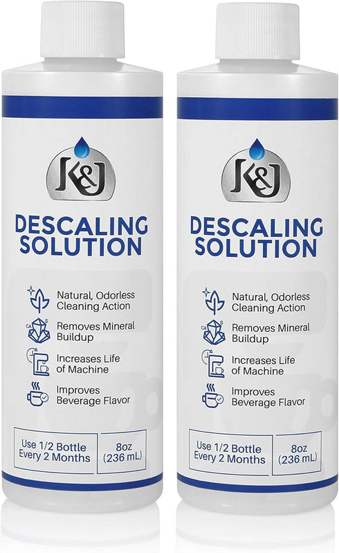 K&J 2-Pack Universal Descaling Solution, Compatible with All Coffee Brewers