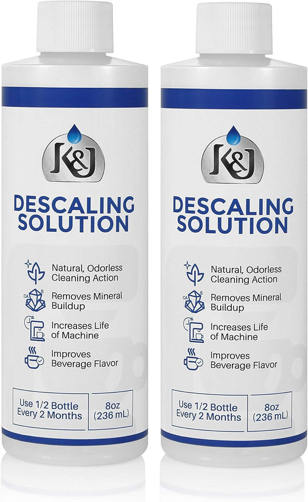 K&J 2-Pack Universal Descaling Solution, Compatible with All Coffee Brewers