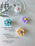 Fount & Haven 8 Pack Flower Suction Wine Glass Charms - Resin Drink Markers for Stem Glasses, Washable Wine Markers