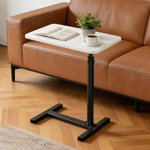 Tinysun C Shaped Small Side Table,Adjustable Tv Tray Side Table for Bedroom,Couch Bed Table TV Trays for Eating