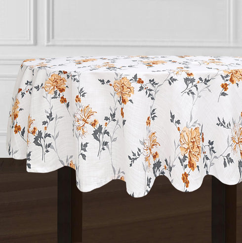 RUVANTI Round Tablecloth 70 Inch, 100% Cotton Stain Resistant Washable for Kitchen, Dining, Parties
