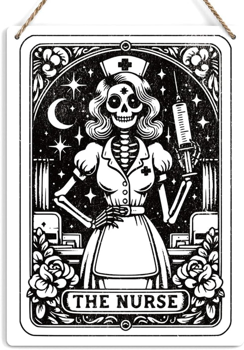 Krollma Funny Tarot Card Wall Art Decor Rustic Nurse Appreciation Gifts Witchy Vibes