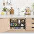 2-Tier 8 2-Tier 8 Expandable Under Sink Organizer, Removable Plastic Boards, Tool-Free Installation (Black, Boards)