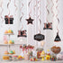 LINGTEER Happy 12th Birthday Decorations - 12 Pcs Black & Rose Gold Swirls Streamer Set for Twelve Years Old Bday