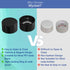 2 Packs Mycket Soda Water Bottle Caps, Soda Carbonating Bottles Caps Compatible with Most Soda Machine BottleBlack