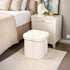 12.6" Small Ottoman with Storage, Flowers Shaped Foldable Foot Rest for Dorm Room, Living Room - Compact Organizer