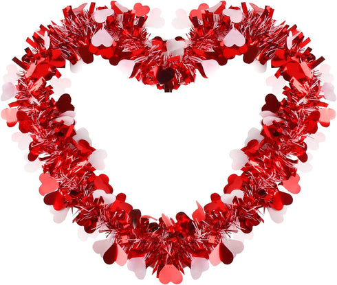 LOMIMOS 32.8 Ft Valentine's Day Tinsel Garland, Shiny Hanging Decor for Wedding Engagement Anniversary Party