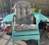 44"*20"*4" Outdoor Adirondack Chair Cushions Dark Green High Back Rocking Chair Cushion Indoor Soft Thickened Patio