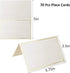 70 Pcs Blank Place Cards with Gold Foil Frame, Fillable Banquet Seat Cards for Wedding Table Setting