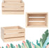 4 Pack Mini Rustic Wooden Crates, Unfinished Wood Box Decorative Storage for Kitchen, Office, Bedroom, Rustic Decor