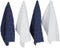 DII Basic Chef Collection, Assorted Terry Kitchen Towel Set, French Blue, 4 Piece