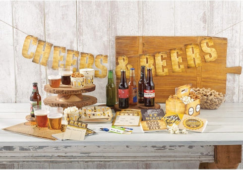 Creative Converting Border Print Plastic Tablecover - 54 x 102, Cheers/Beers (3-Pack)